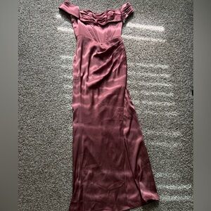 Azazie Satin Bridesmaid Dress “Breanna” - Amethyst